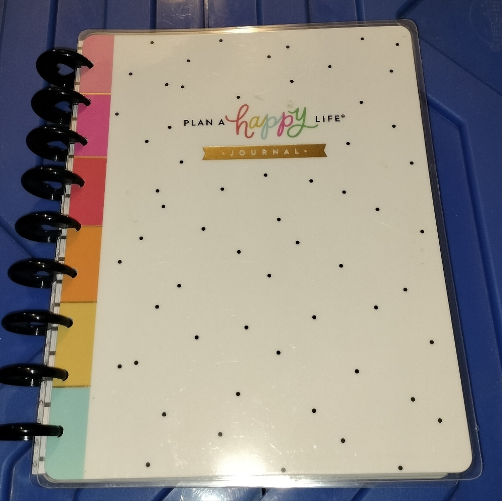 Plan a Happy Life Journal with Colorful Tabs